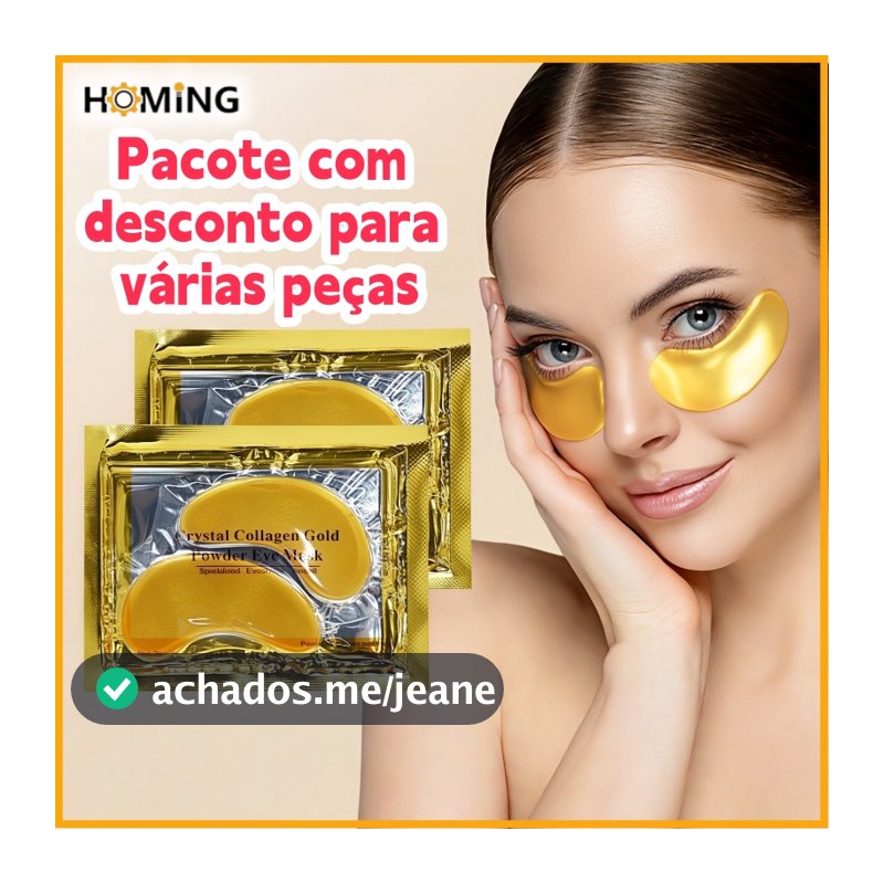 Kit 50/40/30/20/10 Máscara Gelatina para Olhos Hidratante Patch Transparente Skincare Cuidados Faciais Feminino