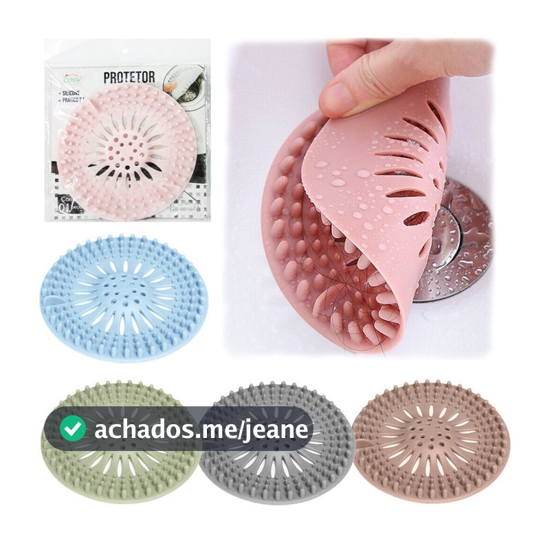 Protetor para Ralo de Silicone Redondo Proteção e Higiene Colors.