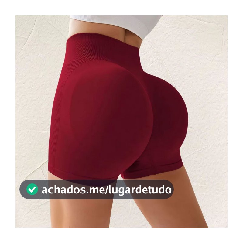 Short Fitness Feminino Liso Empina Bumbum Poliamida Yoga Esporte Treino Academia Envio Imediato
