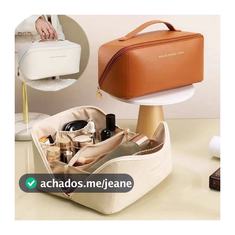 Necessaire De Viagem Feminino Premium Espaçoso E Estiloso Para Cosméticos