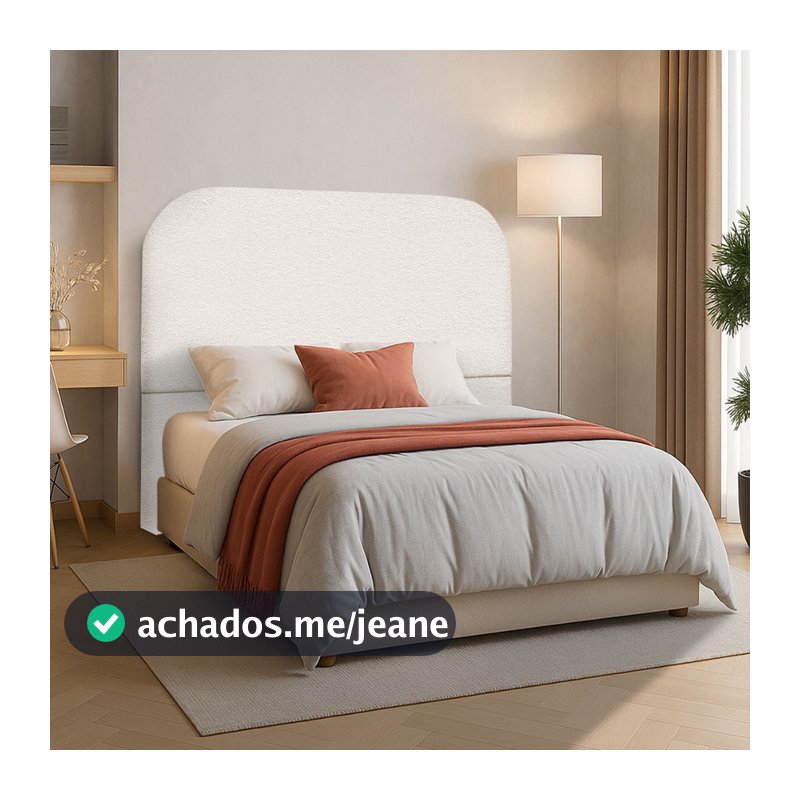 Cabeceira Organica 140 cm Para Cama Box Casal Boucle Premium - Clique Chique