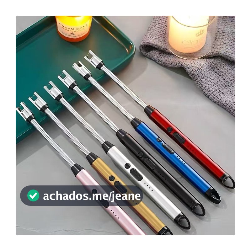 Acendedor com Haste Longa e Flexível – Direção Ajustável para Acender com Segurança