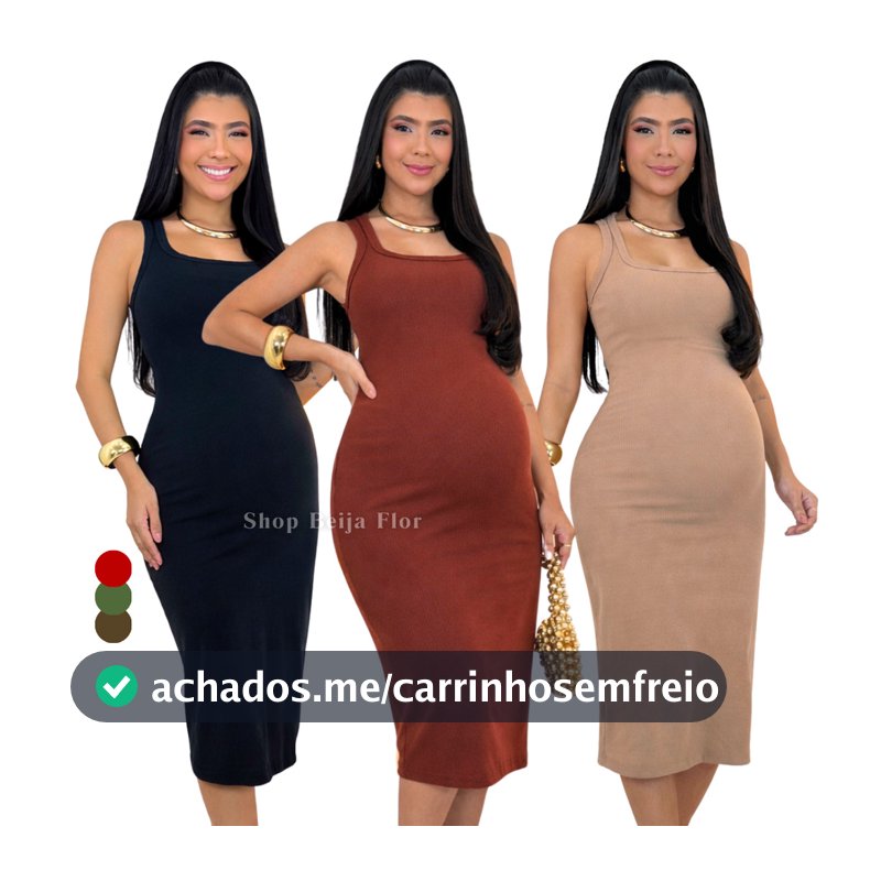 Vestido Gravida Canelado Zero Transparencia Confortavel Estica na Gestação 0 a 9 meses