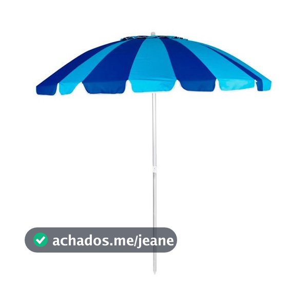 Guarda Sol Mor Sky Azul Alumínio Articulável Grande 2,20 Metros Praia Camping
