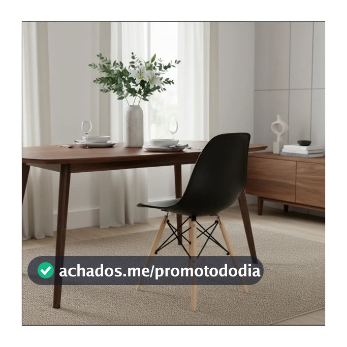 Cadeira De Jantar Charles Eames Eiffel Pes De Madeira
