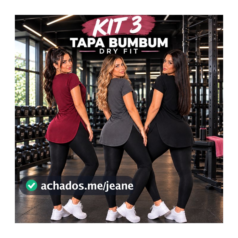 3 Blusas Feminina Academia Dry-Fit Musculação Camisa Caminhada camiseta tapa bum bum