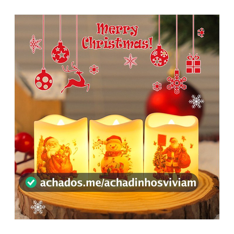 【2 unidades】Luzes de velas de Natal LED luminosas decorações para árvores de Natal luzes atmosféricas de mesa decorações