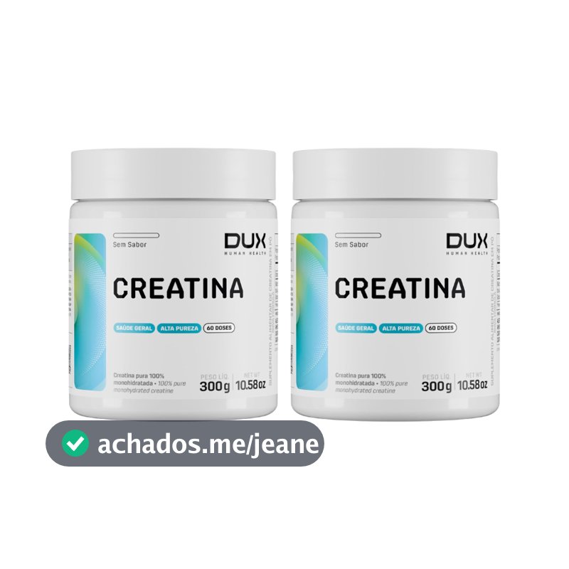 Kit 2 Creatina Monohidratada DUX Nutrition 100% Pura em Pó para Treino