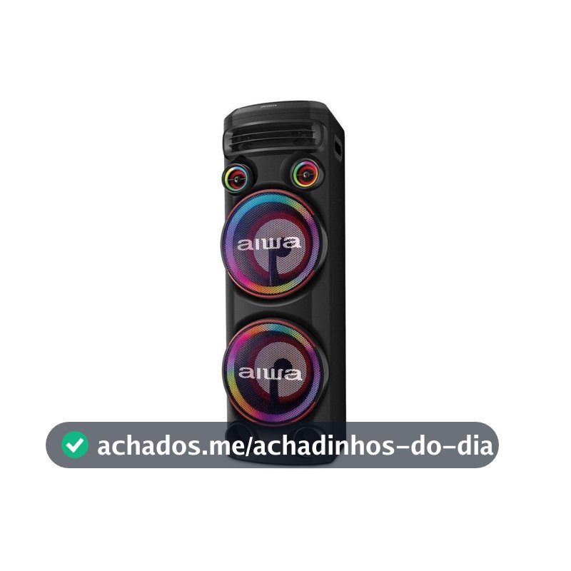 Caixa de Som Torre Aiwa AWS-T2W-02 Bluetooth 2300W RMS Amplificada