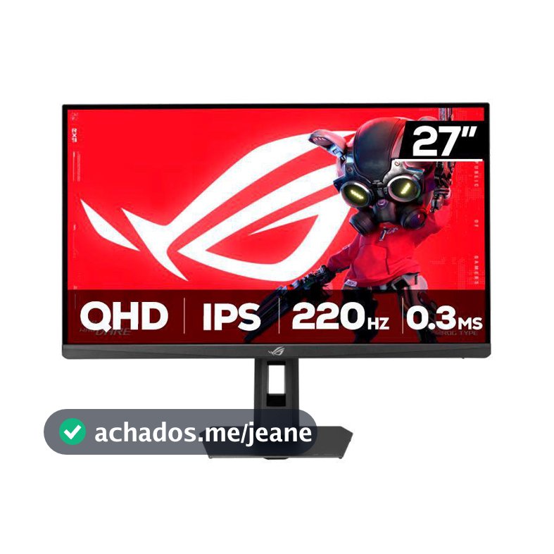 Monitor Gamer Asus ROG Strix, 27 Pol, Fast IPS, QHD, 0.3ms, 220Hz, Adaptive-Sync, HDMI/DP, XG27ACSR