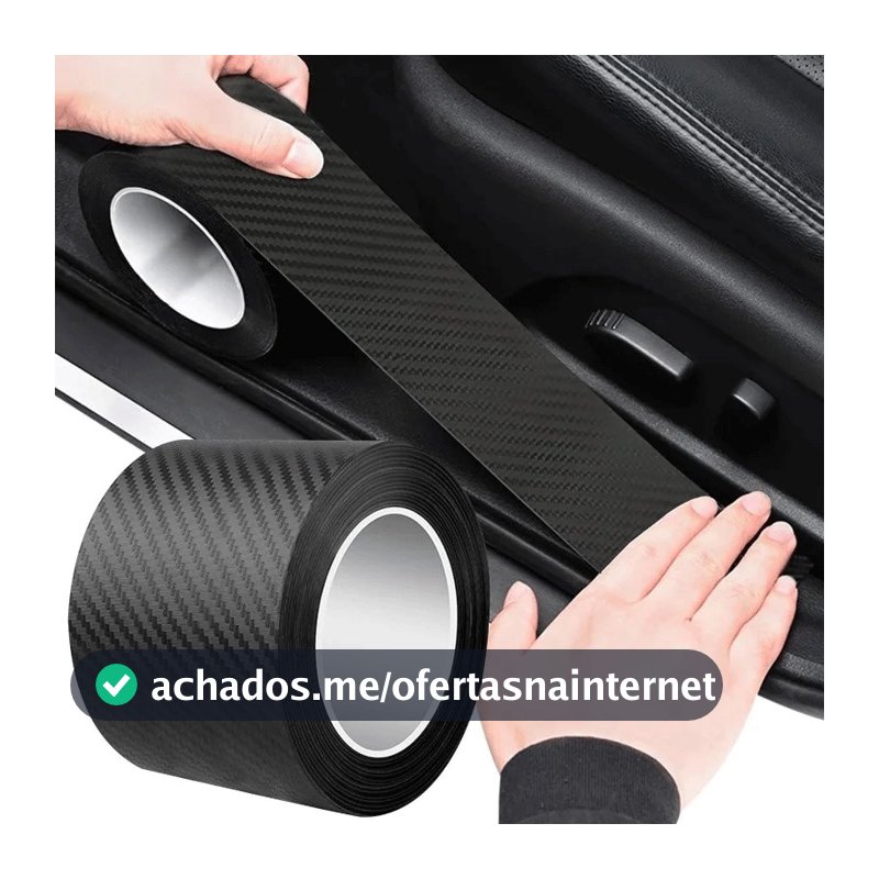 Adesivo 3D De Fibra De Carbono Carro Moto Protetora Porta Espelho Anti-Riscos