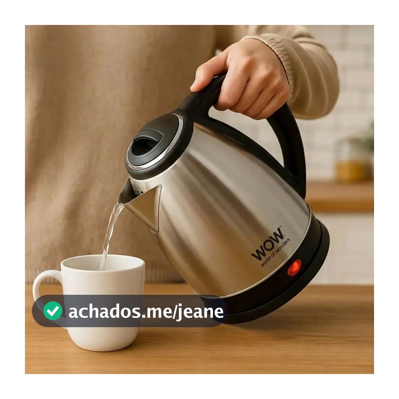 Chaleira Elétrica Jarra 1.8L Café Chá Inox 220v