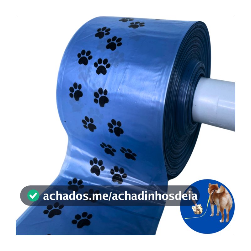 Bobina c/ 400 Saquinhos de Lixo Coco Pet Biodegradavel 28x30 Azul