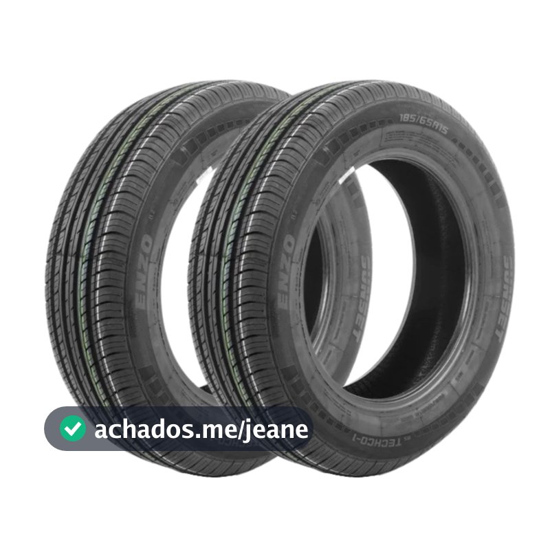 Kit 2 Pneus 185/65 R15 Sunset Enzo B2 88H Novos Aro 15