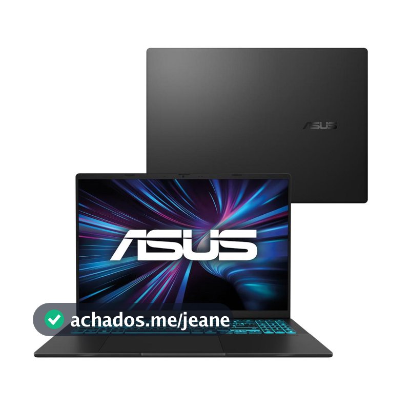 Notebook ASUS Gamer V16 V3607VH RTX 5050 Core 5 8GB RAM 512GB SSD Linux 16" LCD LED FHD 144Hz nível IPS - RP213