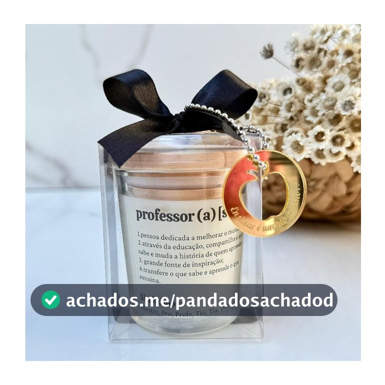 Lembrancinha Para Dia Dos Professores Vela Aromática 70g - 🎁 Presente Criativo