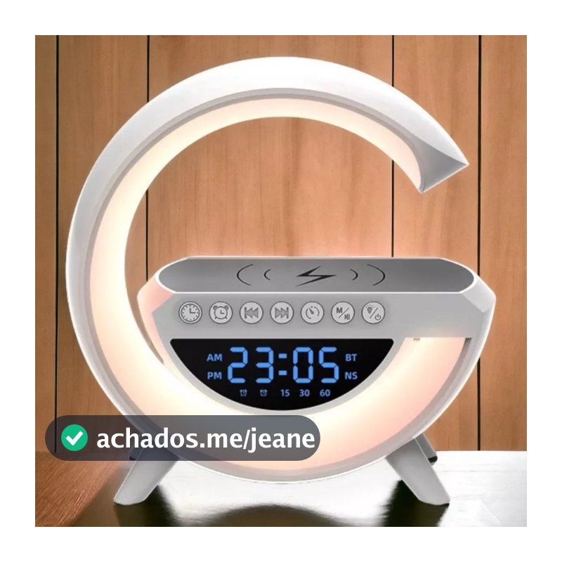 Caixinha De Som G-speaker smart Carregador Indução Altofalante Bluetooth Android e IOS Luminaria