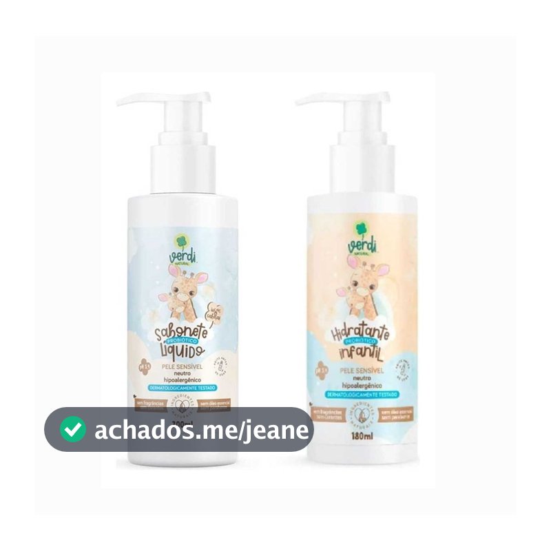 Combo Probiótico Hidratante + Sabonete Líquido Verdi Natural