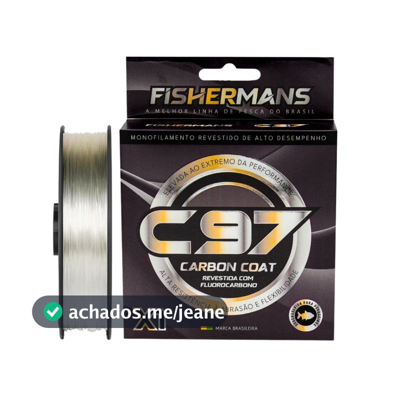 Linha de Pesca Fishermans C97 Carbon Coat Monofilamento Revestida com Flourcarbono Performance
