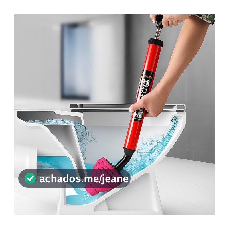 Desentupidor Profissional Manual Flex 180° Alta Pressão Para Vaso Sanitário Pia Ralo Cano Esgoto Tipo Bomba Sucção 150mm