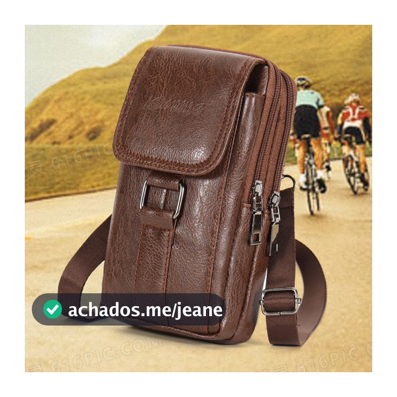 Mini Bolsa De Ombro masculina Multi-Funcional carteira pequena Porta Celular Crossbody