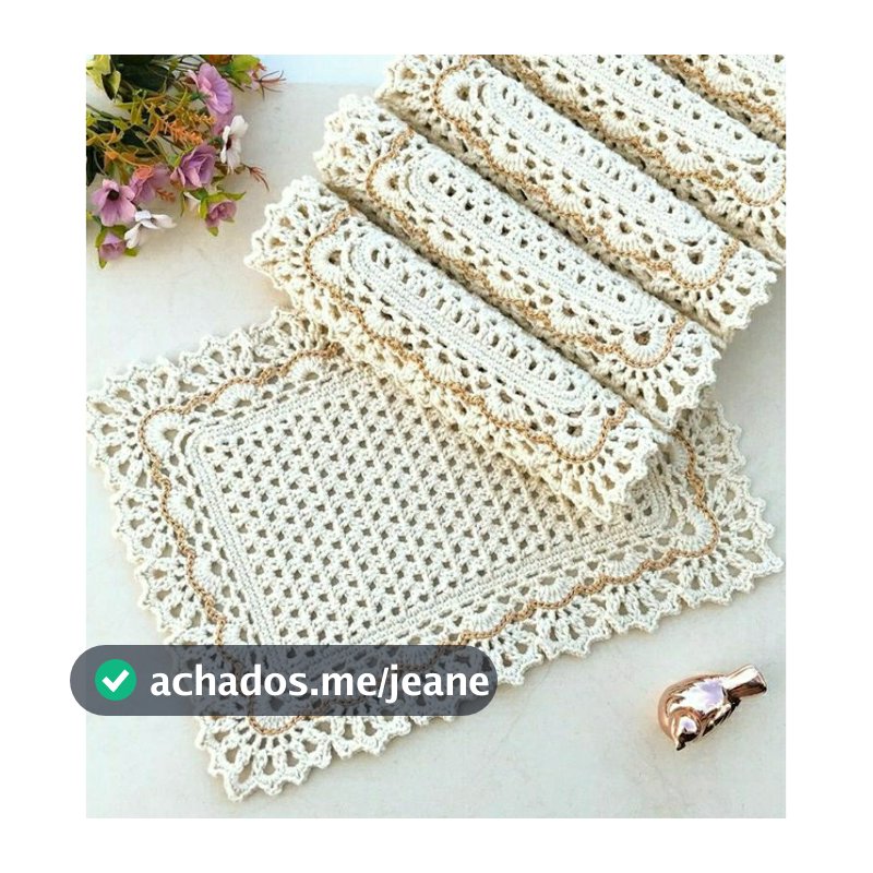 Souplast retangular em crochê