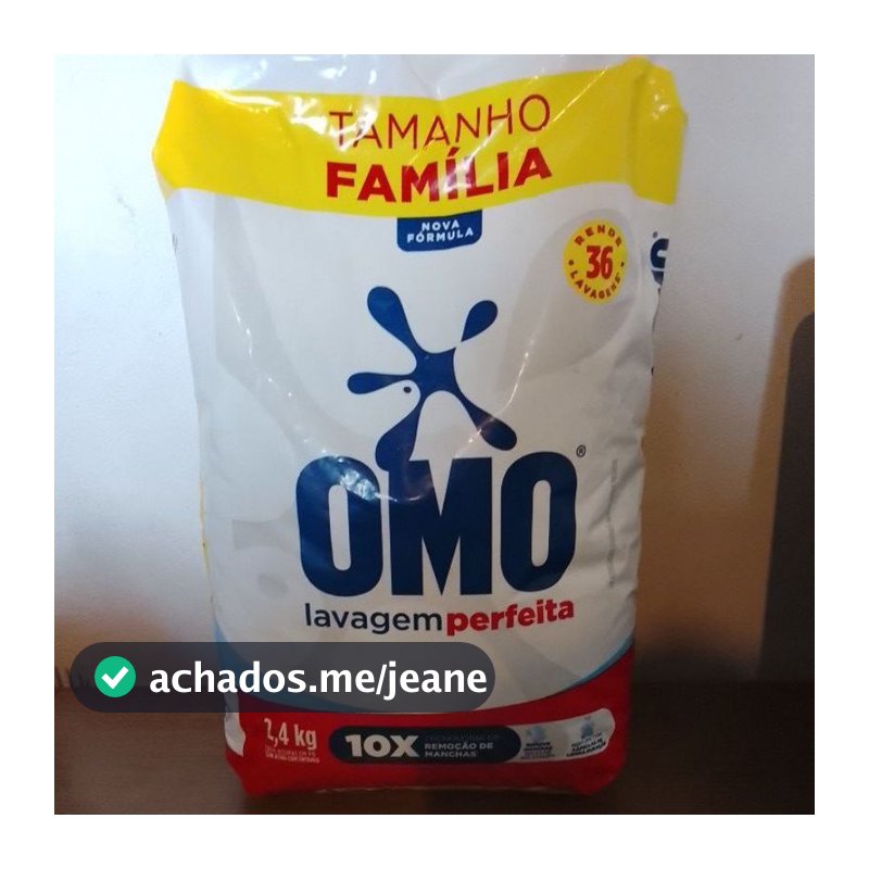 Detergente em Pó Omo Lavagem Perfeita Pacote com 2,4kg