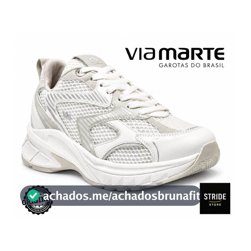 Tênis Feminino Via Marte |ORIGINAL| Chunky Sneaker Branco Solado Alto Fashion Blogueira