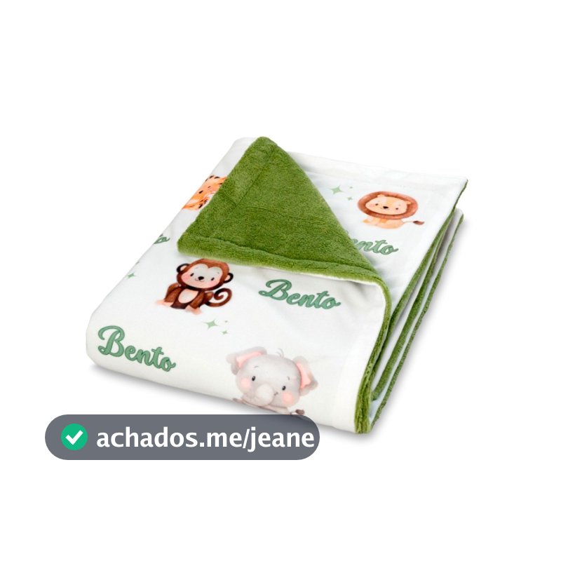 mantinha para nenem personalizada com nome e personagem envio já