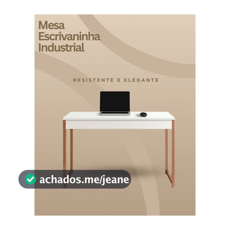 Mesa Escrivaninha Industrial 90x45x76 cm |  resistente, funcional e com design moderno