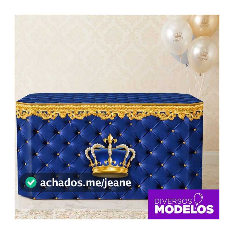 Capa de Mesa Realeza Aniversário Forro de Mesa Decoração Festa Em Tecido para Sublimado Veste Fácil