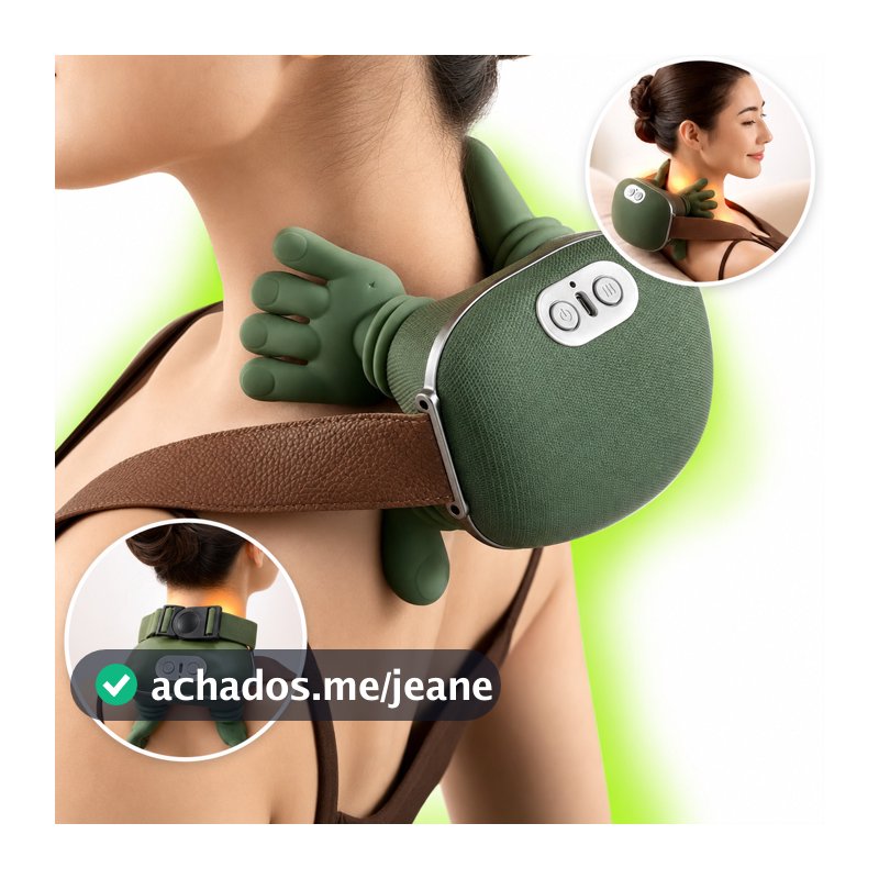 Massageador Pescoço Ombro Maozinha 3d Aquecimento Elétrico