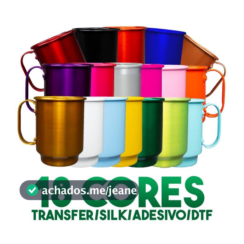Kit 25  Caneca de alumínio SEM personalização 450ml   - para Transfer/Silk/DTF