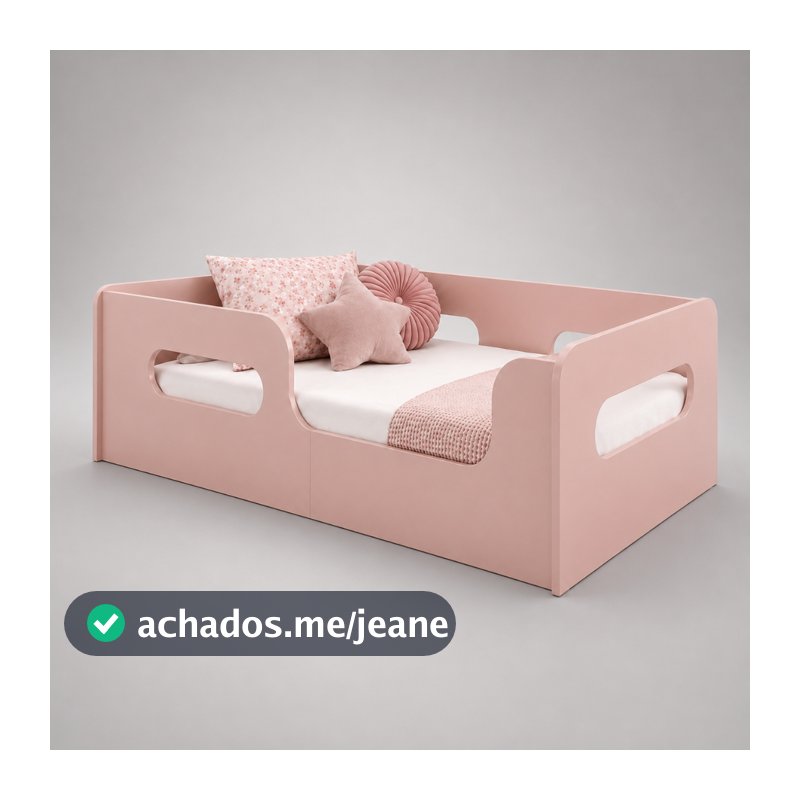 Cama Infantil Menina Menino Montessoriana Solteiro em MDF