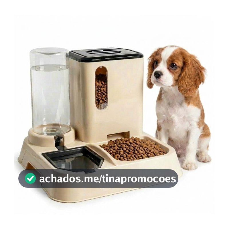 Comedouro e Bebedouro Automático para Gatos e Cães Premium 1L Jelplast