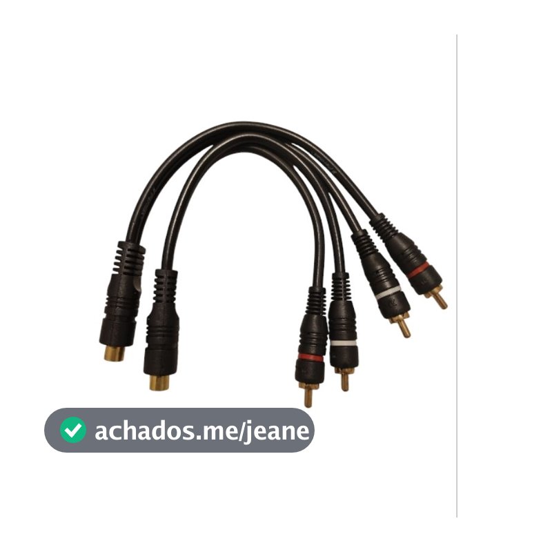 1 ou 2 cabos RCA Y 2M1F 2 machos e fêmea som automotivo módulo amplificador potência semi blindado