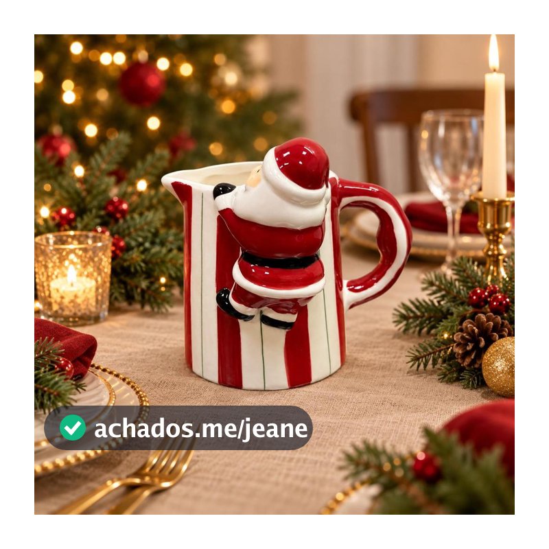 Jarra de Cerâmica Noel 16,5x13,5x15,5cm TUUT
