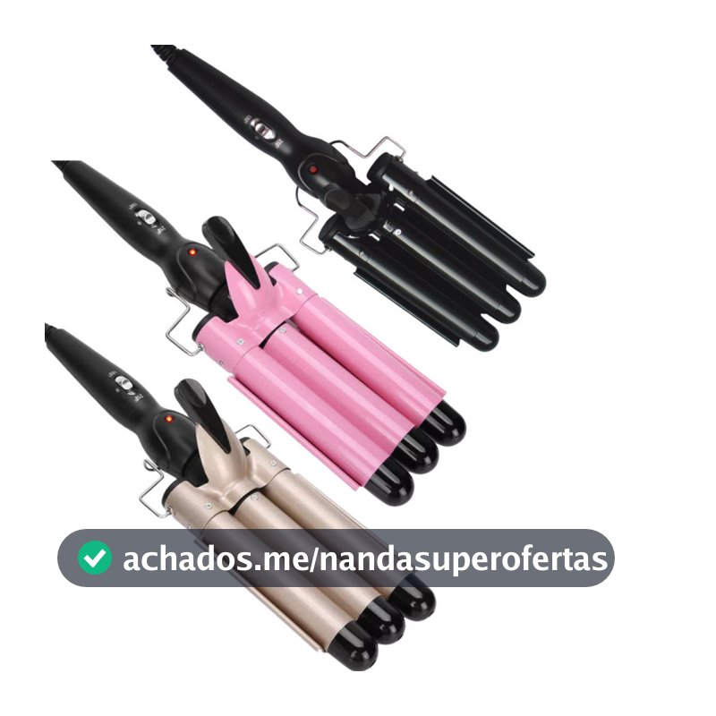 Prancha Triondas Ondulador Formador Triplo 22mm Modelador de Cachos Onda Cabelo Cerâmica Para Longo E Curto 200