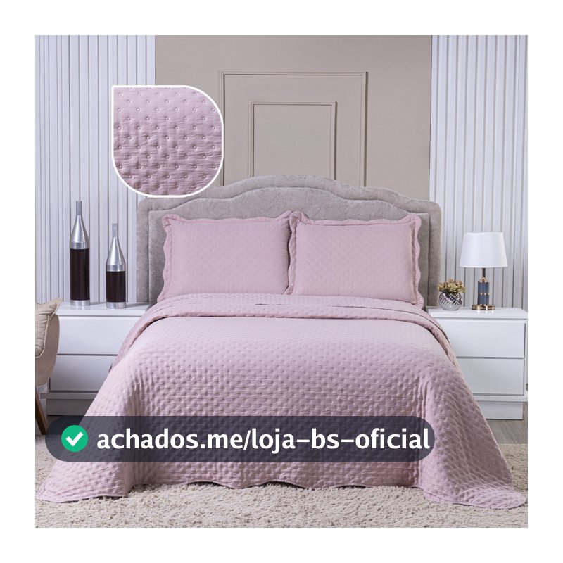 Kit Colcha Casal Cobre Leito 400 Fios Dupla Face Queen e King e Porta Travesseiro Americano 3 Peças