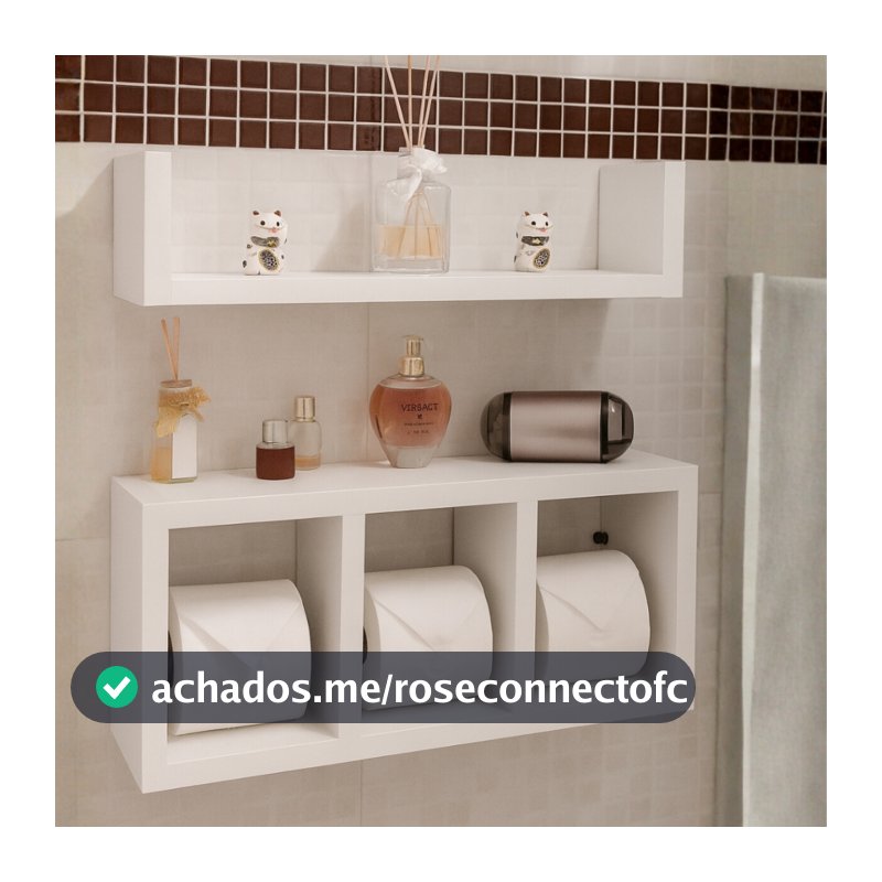 Nicho Prateleira 2 Unidades MDF Branco Decoração Instalação Invisível alta qualidade