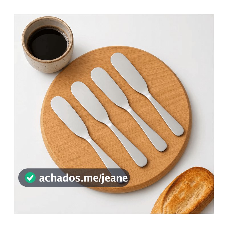 Jogo 4 Espátulas Manteiga Aço Inox Wolff Kit 4 Peças Geleia Patê Requeijão
