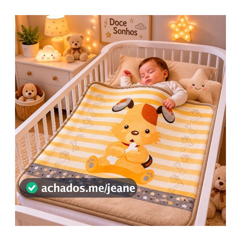 Cobertor de Bebê Infantil Antialérgico Microfibra Macio Enxoval 90x110 cm Presente Saída Maternidade Menino Menina