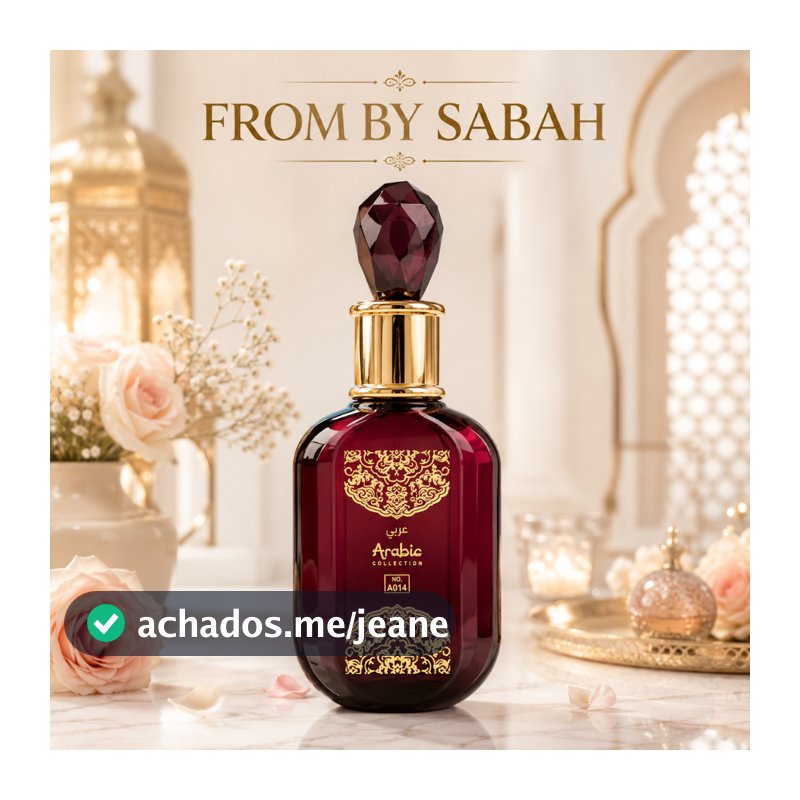 Perfume Árabe Feminino From By Sabah Arabic Collection 25 ml Alta Fixação Eau de Parfum Intenso Oriental