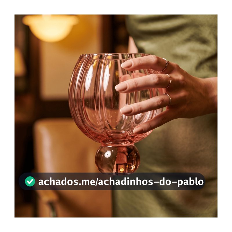 Jogo de 6 Taças de Vidro Canelada Bubble Esfera Bola Laranja Autumn Orbe 620ML Luxo Copos Servir Drinks
