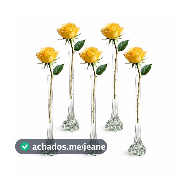 Kit Solitários Vidro Castiçal 20cm Decoração Festa Casamento Chá de Bebê Mesa