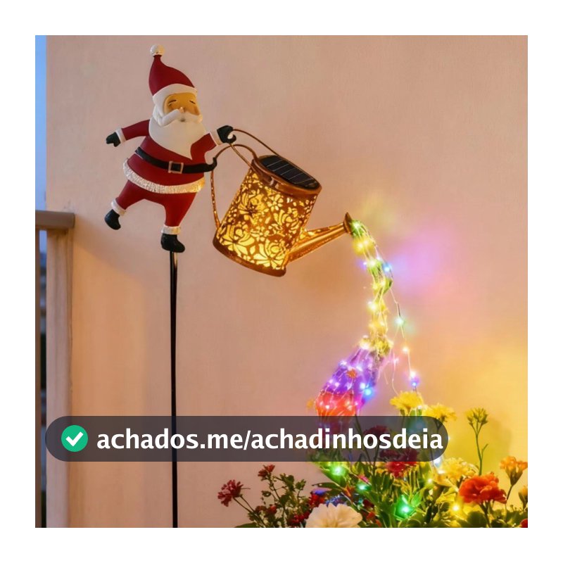 2026 Novas Luzes Solares De Jardim De Natal Vintage Lanterna LED Papai Noel Rega Pode Design Decoração Do Chaleira Solar