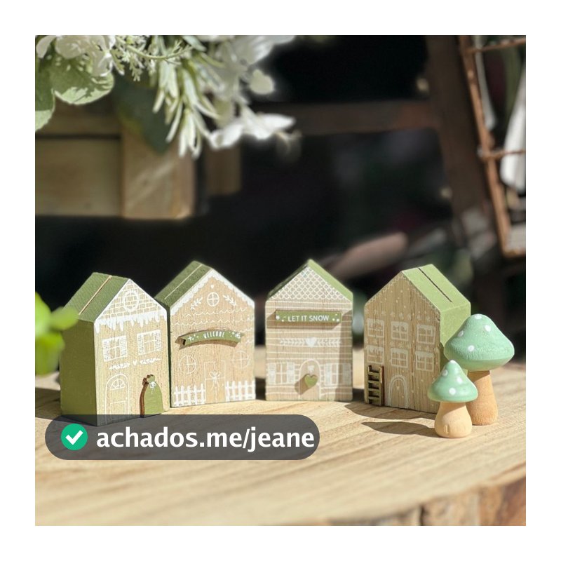 Vila Decorativa Em MDF - 16,3x6,2x3cm