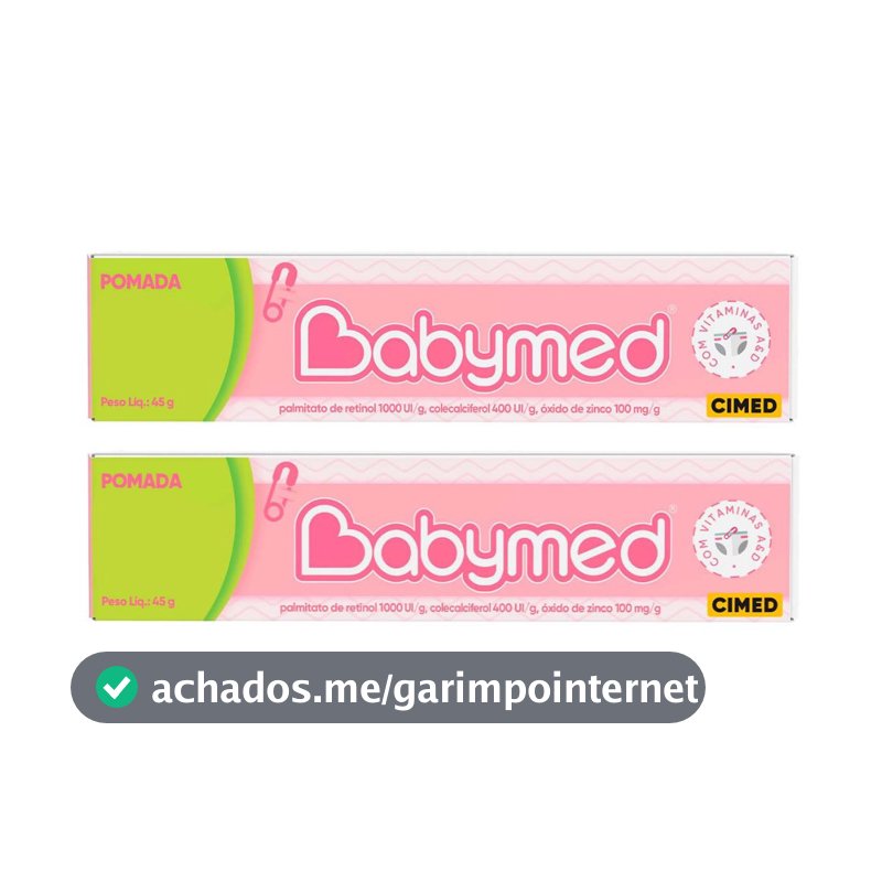 Kit 2 Pomadas Babymed Rosa 45g