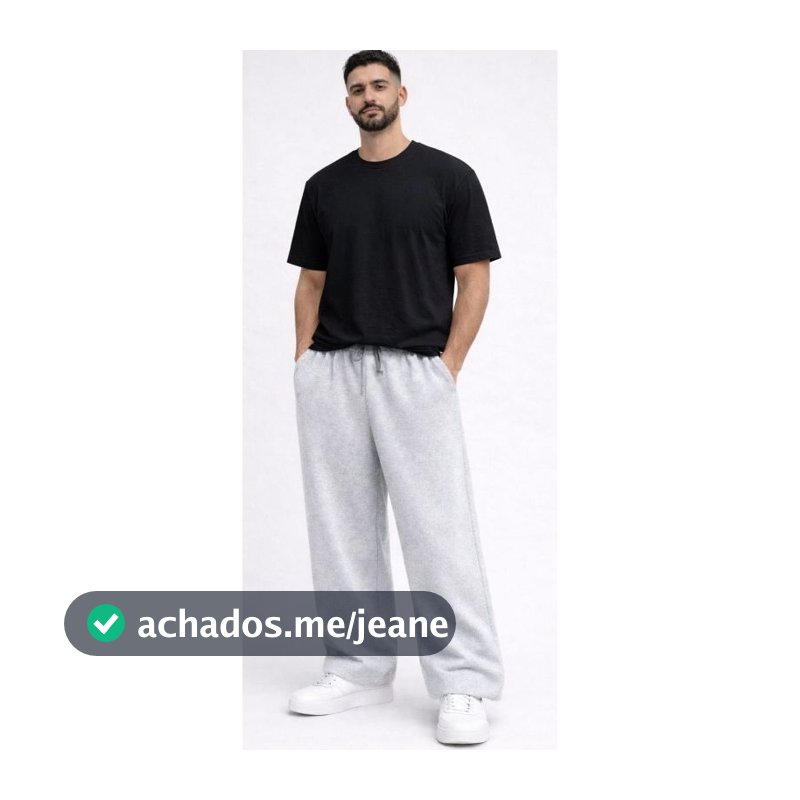 CALÇA DE MOLETOM BAGGY  RETA FORRADA GROSSA INVERNO