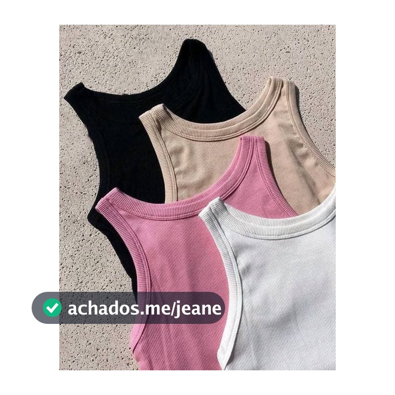 Blusa feminina canelada cores e variadas tamanho unico malha premium para academia e dia a dia